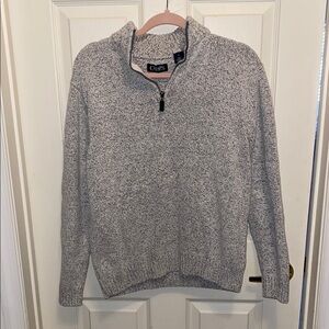Men’s Heather Grey Quarter Zip Pullover size M